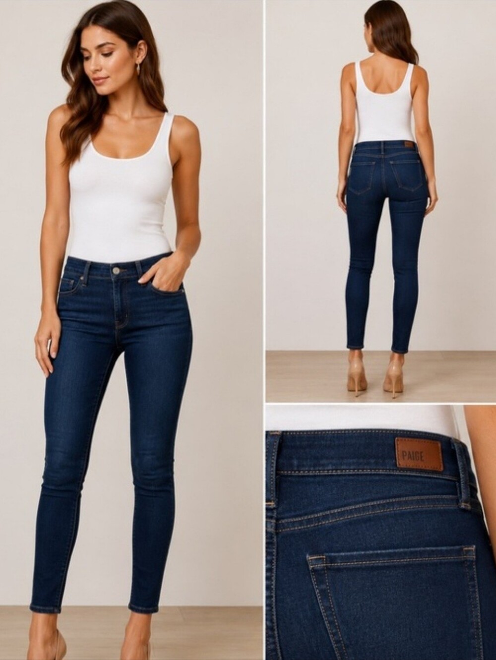 PAIGE Verdugo Ankle Skinny Jeans Dark Wash Size 24